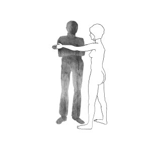 El abrazo Dibujo original